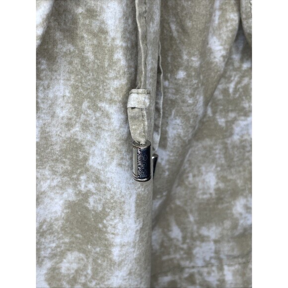 Medium Designer Michael Kors Sleeveless Khaki & White Acid Wash Zip-Up Dress - Picture 8 of 14